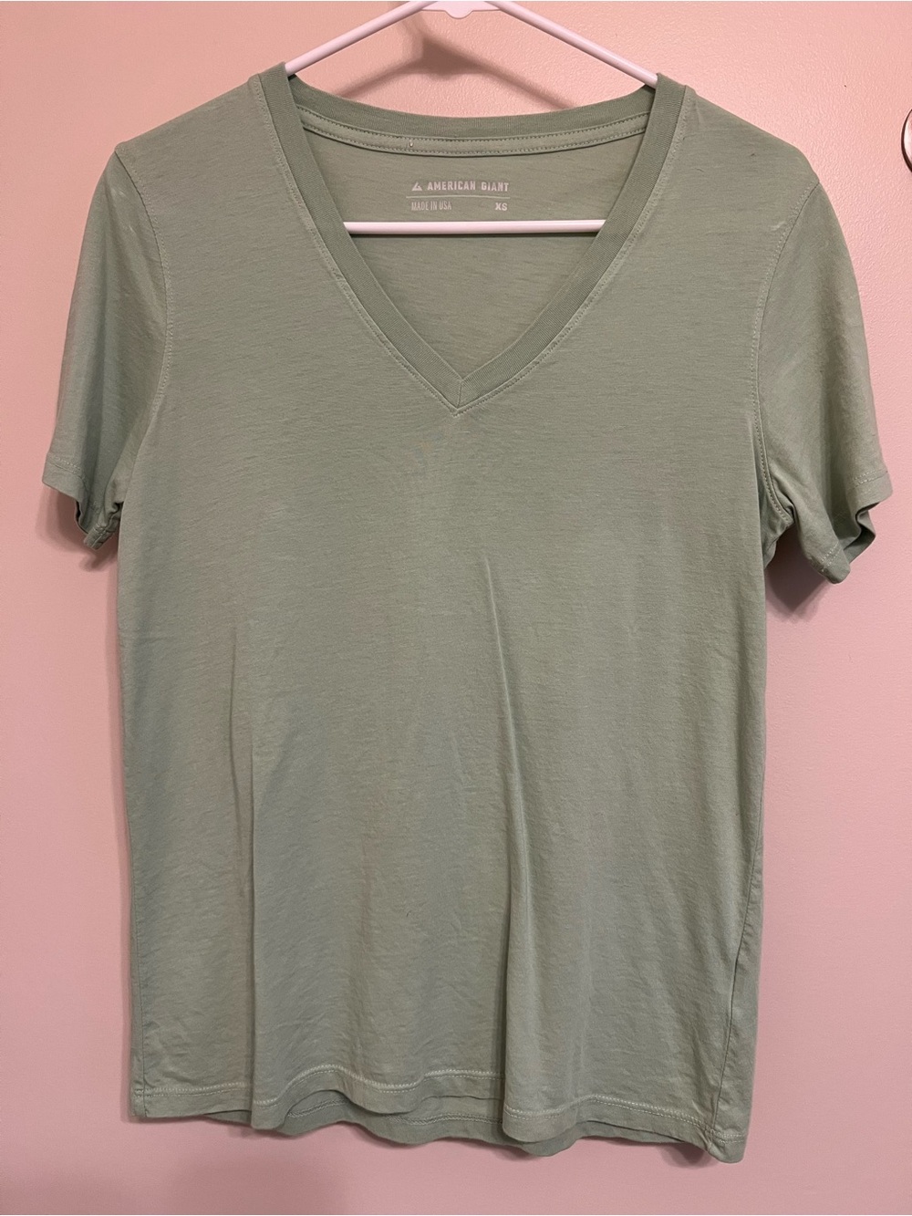 American Giant V‑Neck Tee in Sage